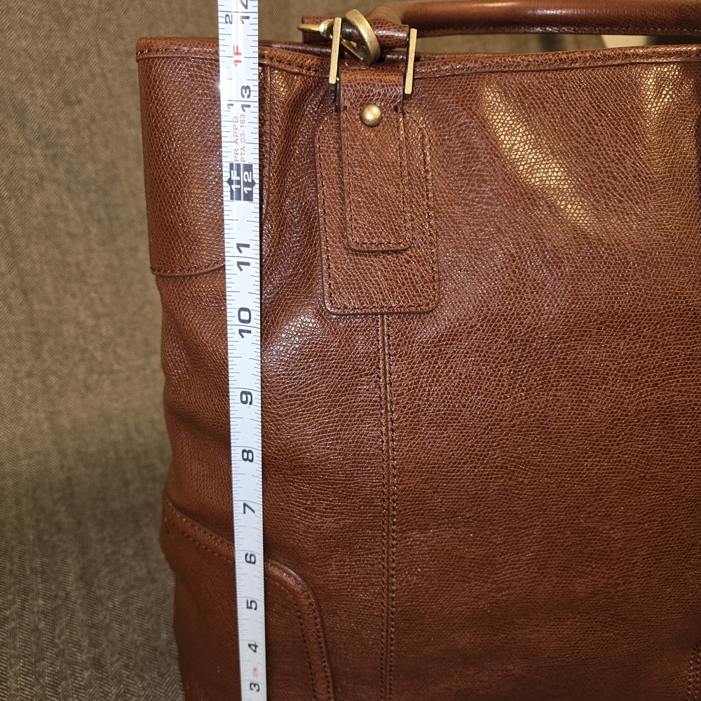 Talbots Brown Leather Purse / Tote Bag - Picture 7 of 12
